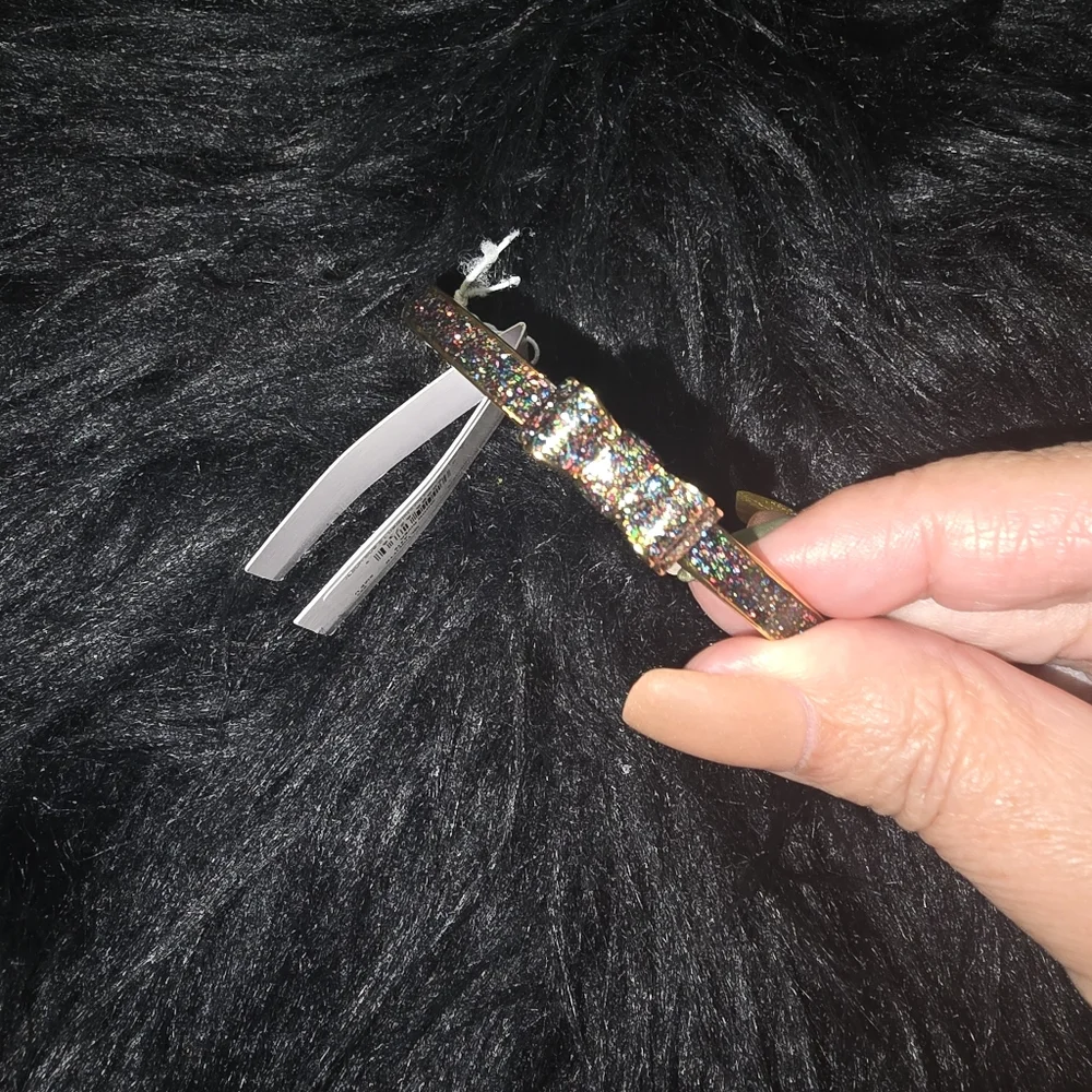 kate spade multicolor glitter bow bangle bracelet - Picture 2 of 4